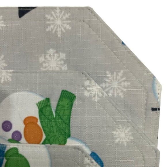 Winter Linen Print Fabric Placemats Snowman Reversible Grey Multi 12 X 18 in - Picture 3 of 11